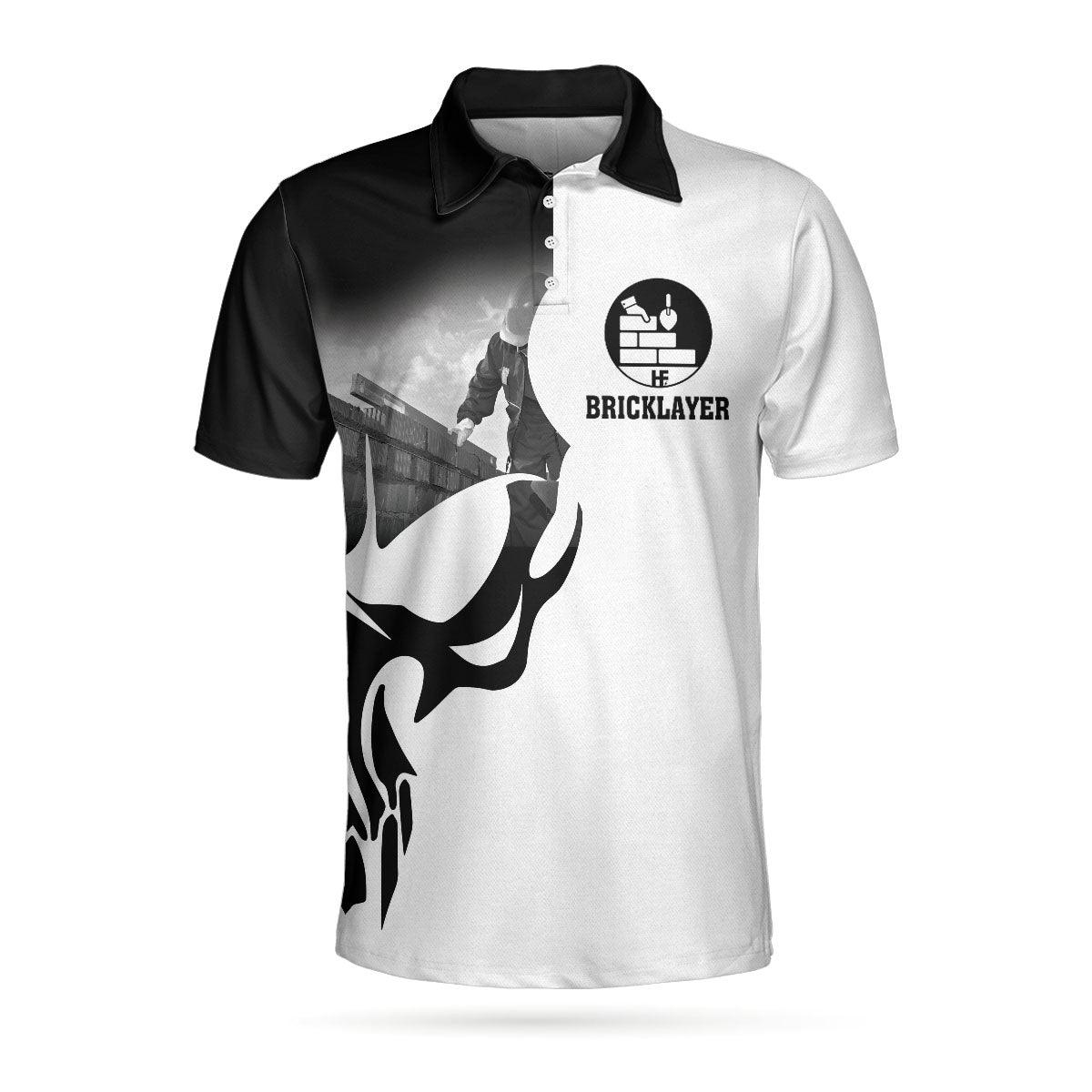 Men Polo Shirt - Bricklayer Proud Skull Short Sleeve Polo Shirt, If You Think You Can Do My Job Polo Shirt, Bricklayer Shirt For Men - Image 4