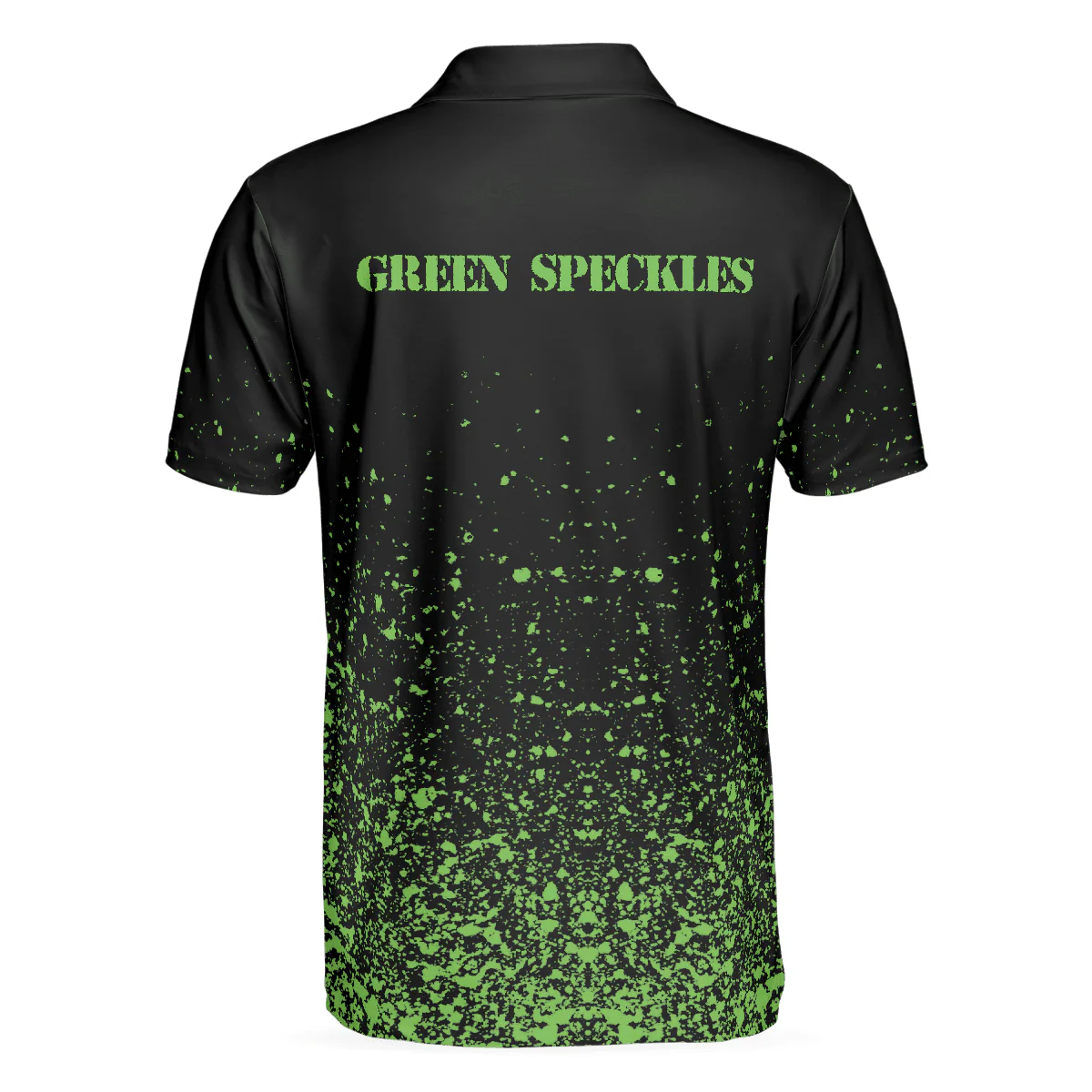 Men Polo Shirt - Green Speckles Polo Shirt All Over Print Men Polo Shirt, Unique Golf Shirt For Men - Image 2