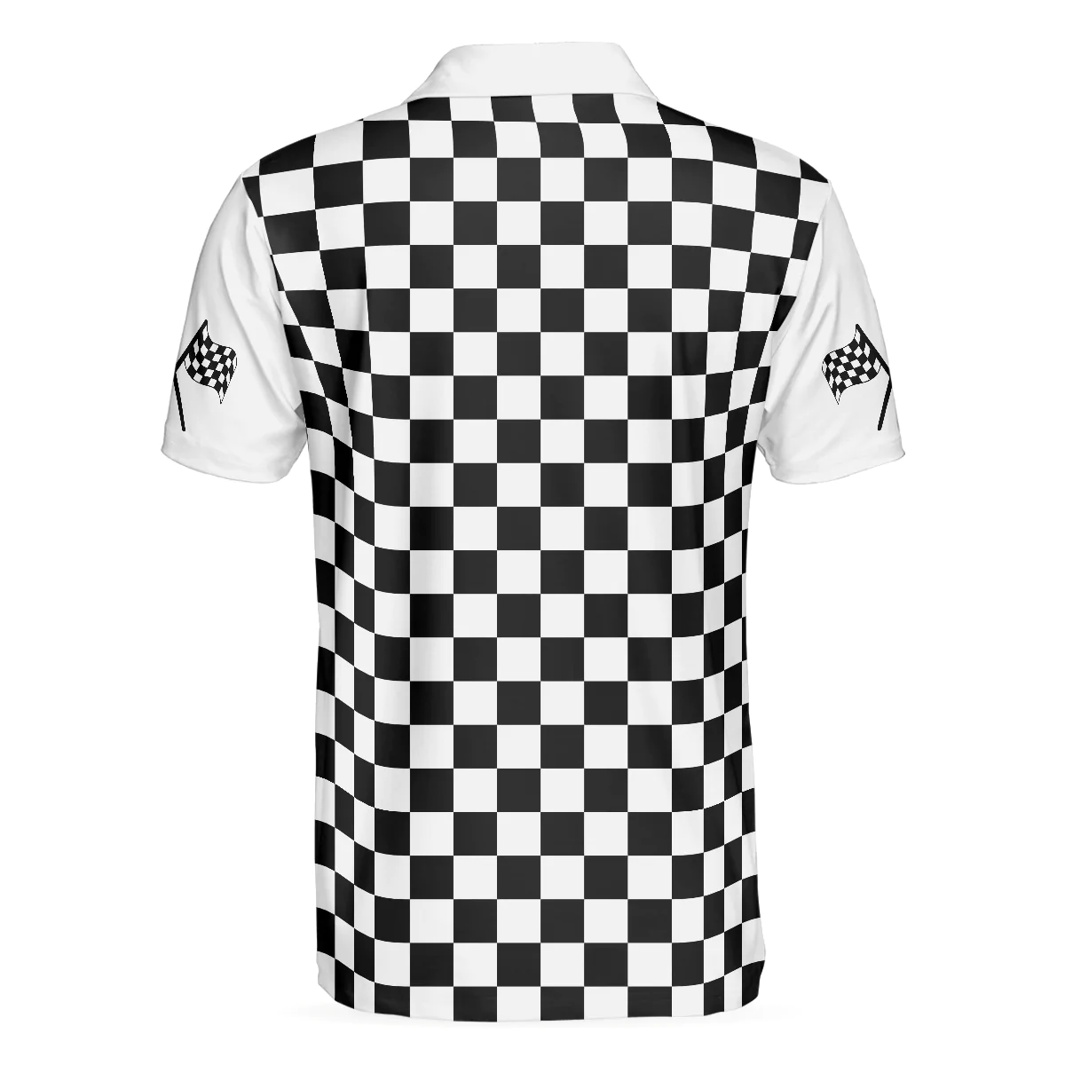Men Racing Polo Shirt - Live Life Like It's The Last Lap Racing Polo Shirt, Black And White Racing Shirt For Men, Best Gift For Men - Image 2