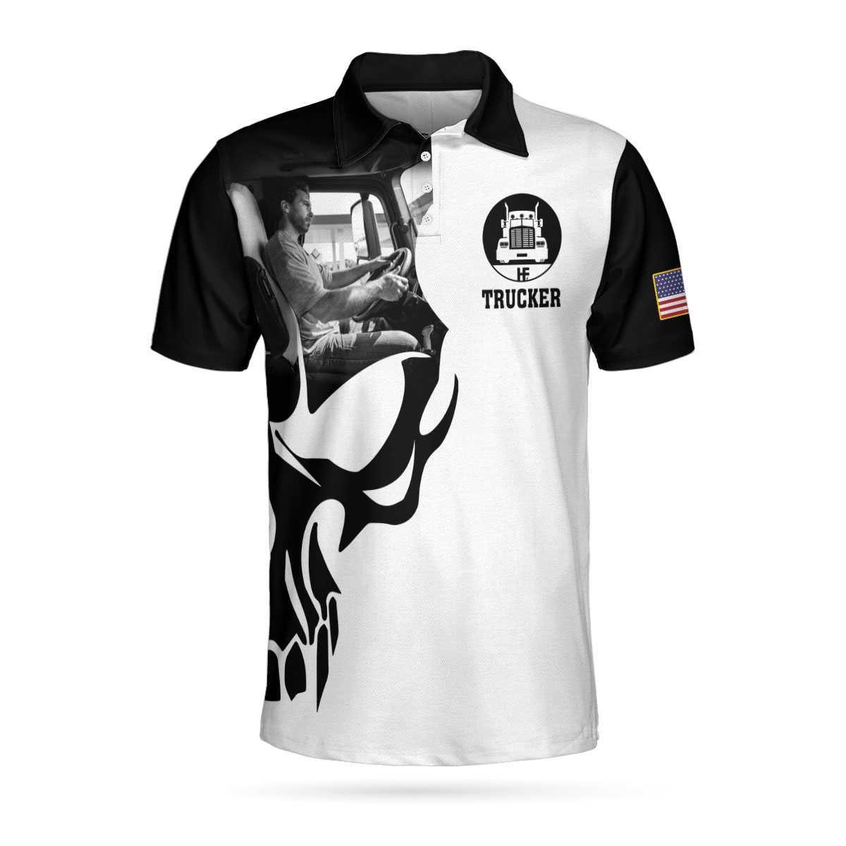 Men Trucker Polo Shirt - Trucker Proud Skull Polo Shirt, If You Think You Can Do My Job Polo Shirt, Best Trucker Shirt - Perfect Gift For Men, Trucker