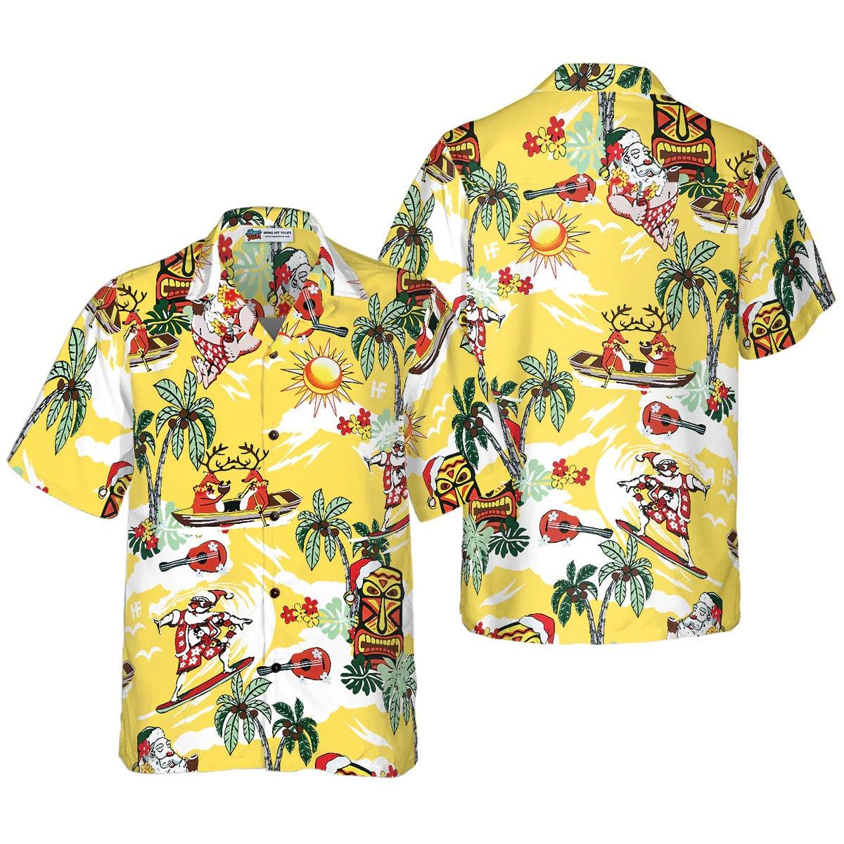 Merry Christmas Santa Claus Hawaiian Shirt, Santa Claus Surfing Hawaiian Shirt - Perfect Gift For Lover, Friend, Family - Image 3