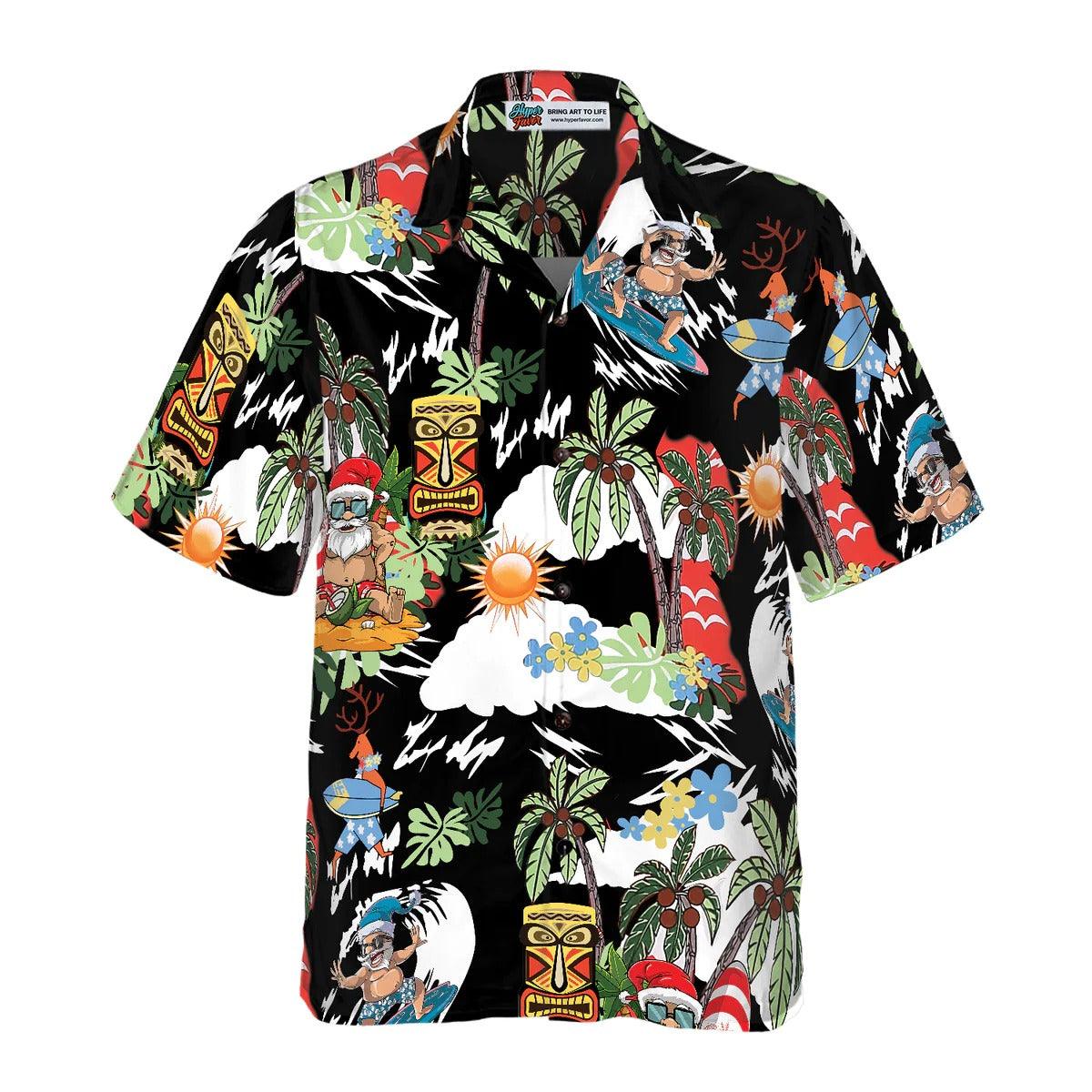 Merry Christmas Santa Claus Surf Hawaiian Shirt - Perfect Gift For Lover, Friend, Family
