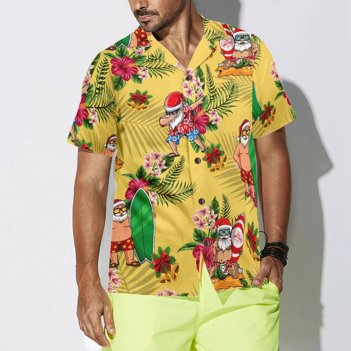 Merry Christmas Santa Claus Surfing Dab Hawaiian Shirt - Perfect Gift For Christmas, Lover, Friend, Family - Image 4