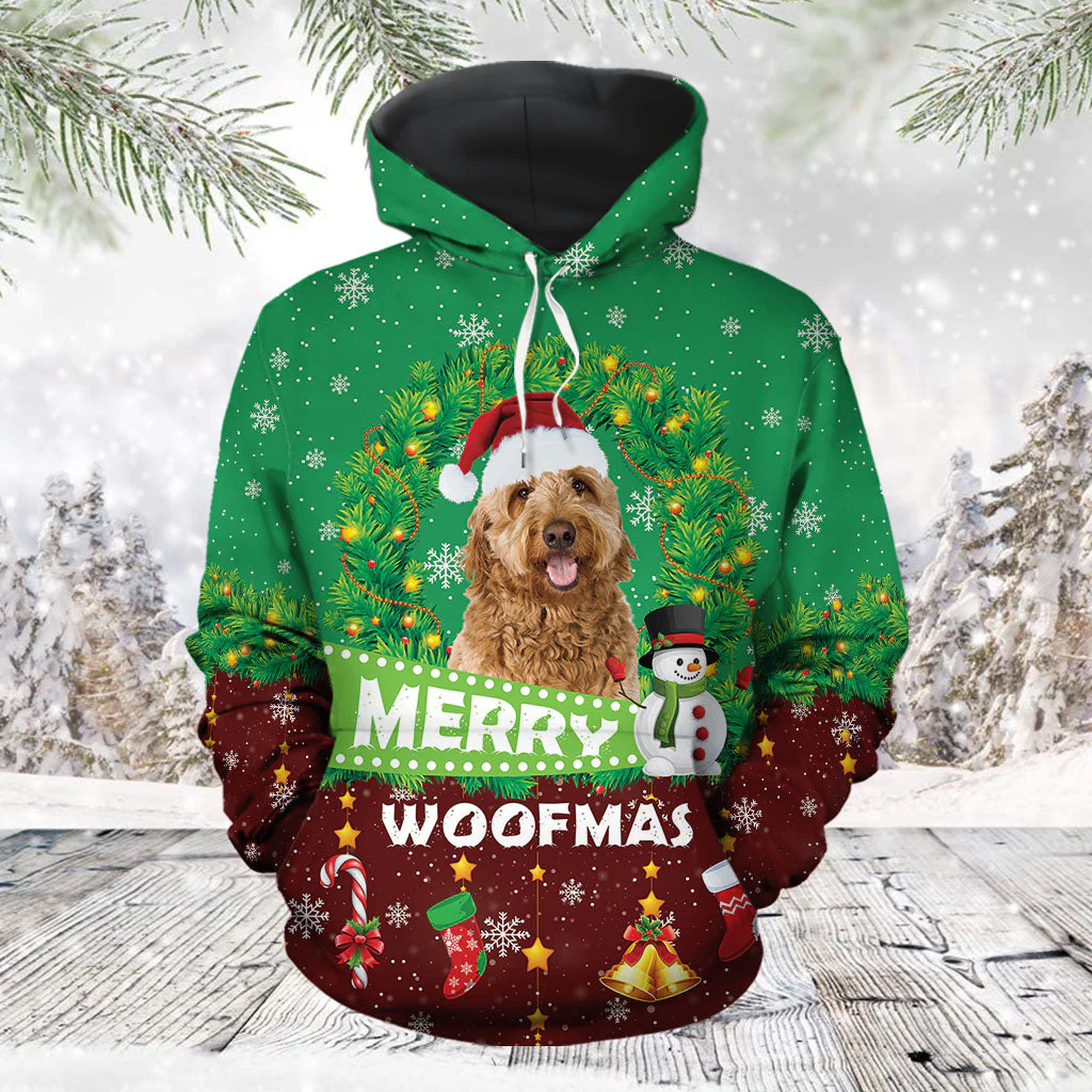 Merry Woofmas Goldendoodle Pullover Premium Hoodie, Perfect Outfit For Men And Women On Christmas New Year Autumn Winter