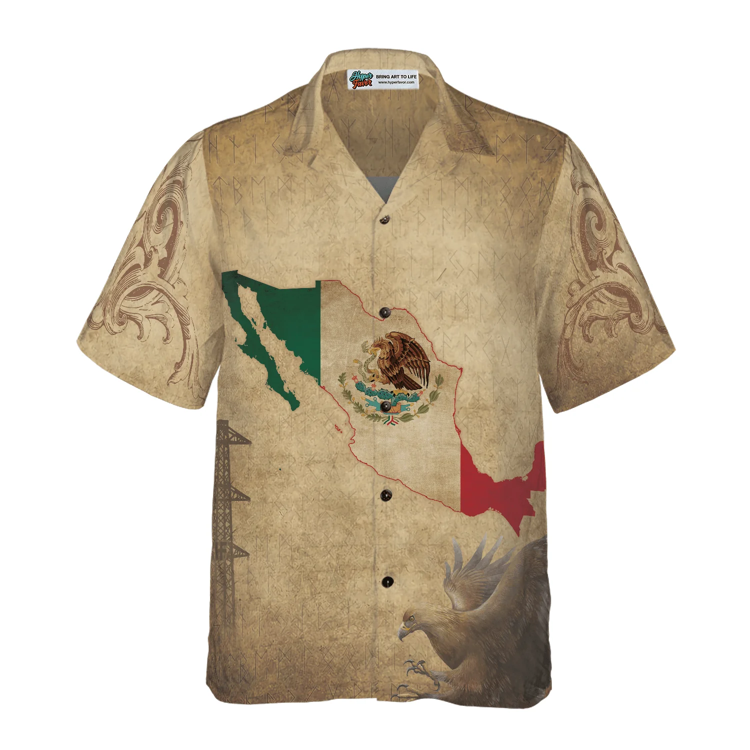 Mi Nacion Mi Herencia Mexico Hawaiian Shirt, Colorful Summer Aloha Shirts For Men Women, Perfect Gift For Husband, Wife, Friend, Family - Image 3