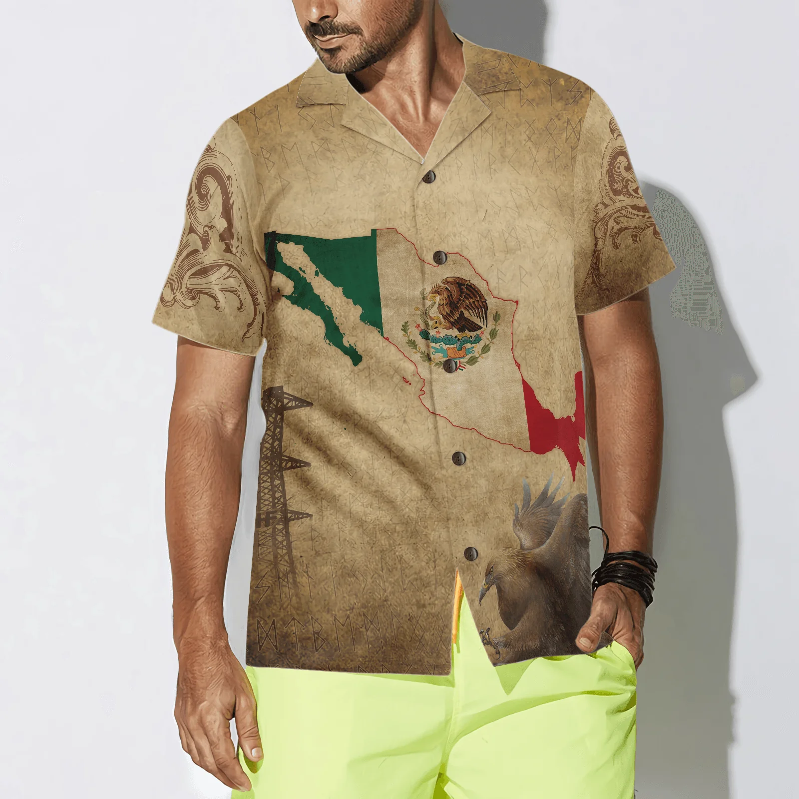 Mi Nacion Mi Herencia Mexico Hawaiian Shirt, Colorful Summer Aloha Shirts For Men Women, Perfect Gift For Husband, Wife, Friend, Family - Image 5