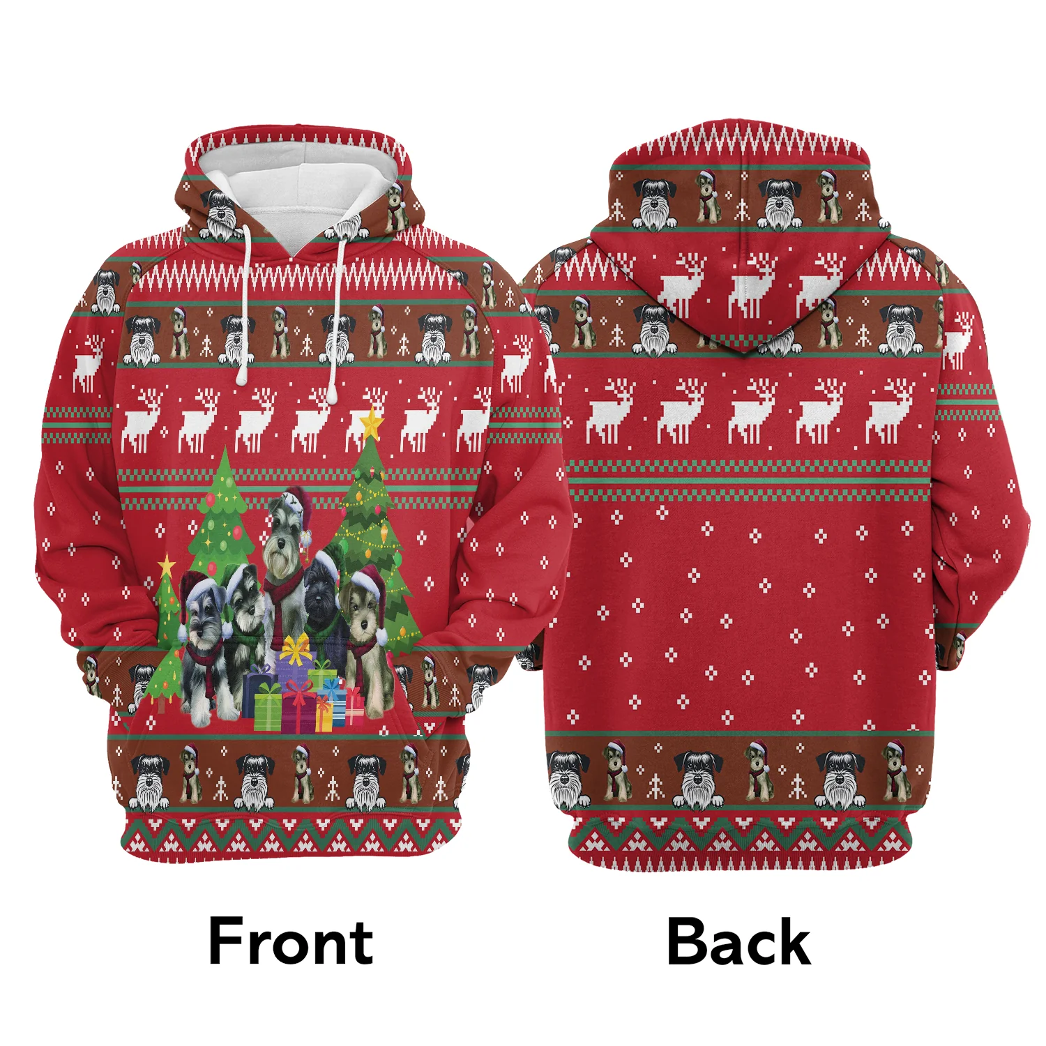 Miniature Schnauzer Family Pullover Premium Hoodie, Perfect Outfit For Men And Women On Christmas New Year Autumn Winter - Image 2