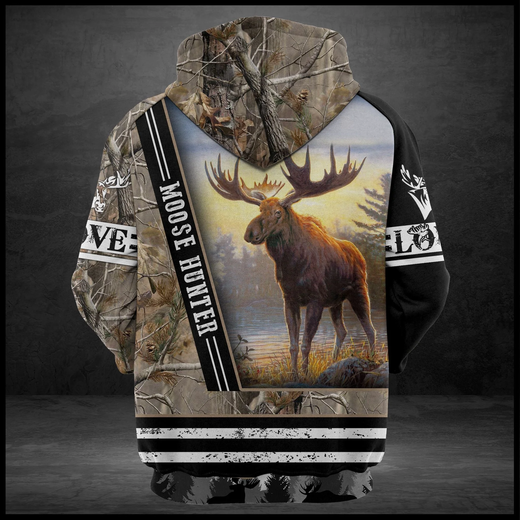 Moose Hunting Awesome Pullover Premium Hoodie, Perfect Outfit For Men And Women On Christmas New Year Autumn Winter - Image 2