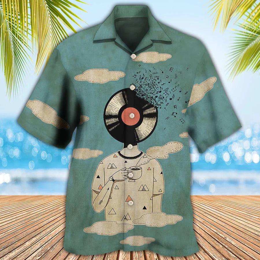 Music Hawaiian Shirt, Music And Enjoy Coffee Hawaiian Shirt, Music Lose Your Mind Find Your Soul Aloha Shirt For Men  - Perfect Gift For Music Lovers - Image 2