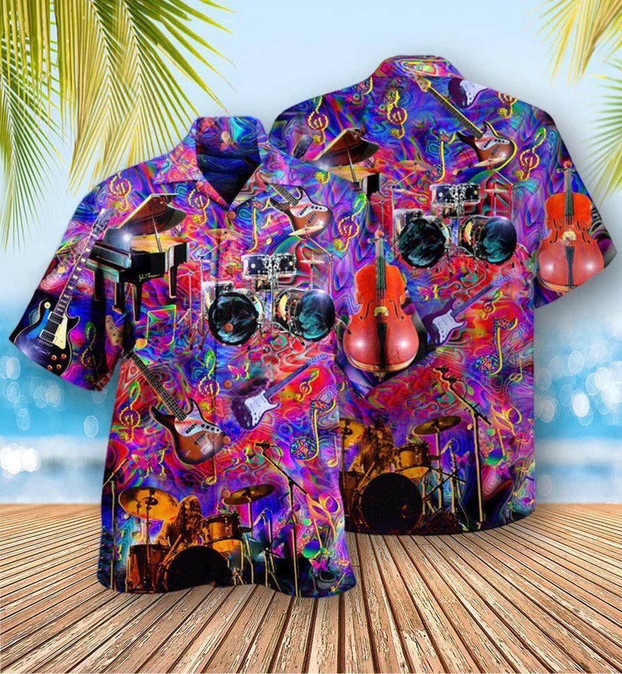 Music Hawaiian Shirt, Music instrument Hawaiian Shirt, Music Is My Therapy Forever Aloha Shirt For Men And Women - Perfect Gift For Music Lovers