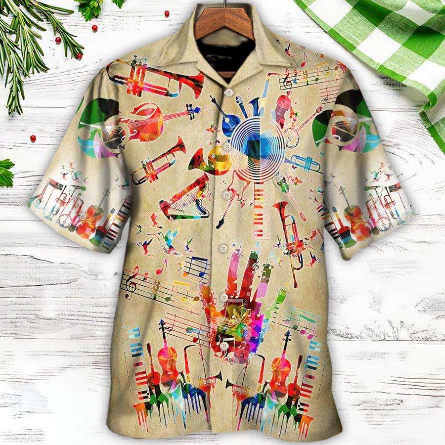 Music Hawaiian Shirt, Music Instrument Style Hawaiian Shirt, Music So Cool Happiness Aloha Shirt For Men And Women - Perfect Gift For Music Lovers - Image 2