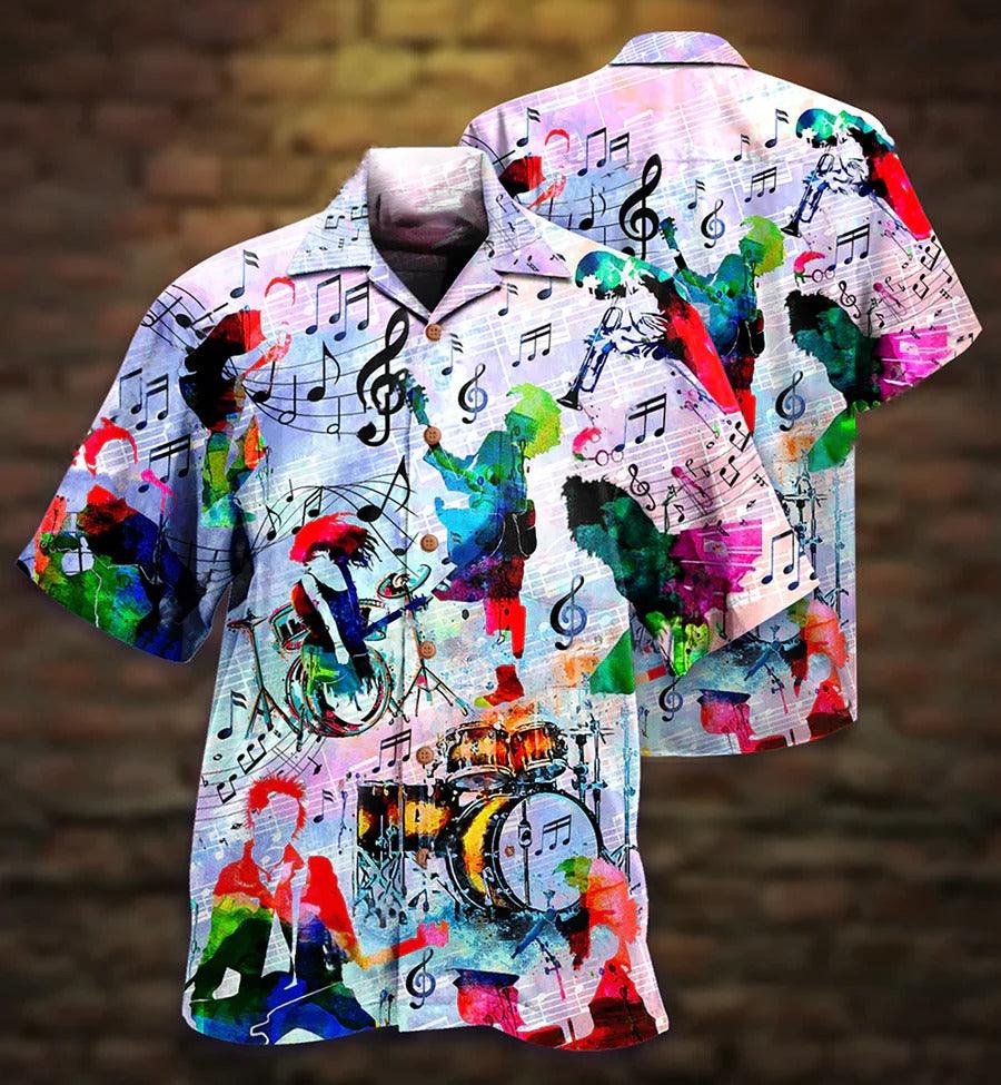 Music Hawaiian Shirt, Music Note Hawaiian Shirt, Music Band My Soul Aloha Shirt For Men And Women - Perfect Gift For Music Lovers