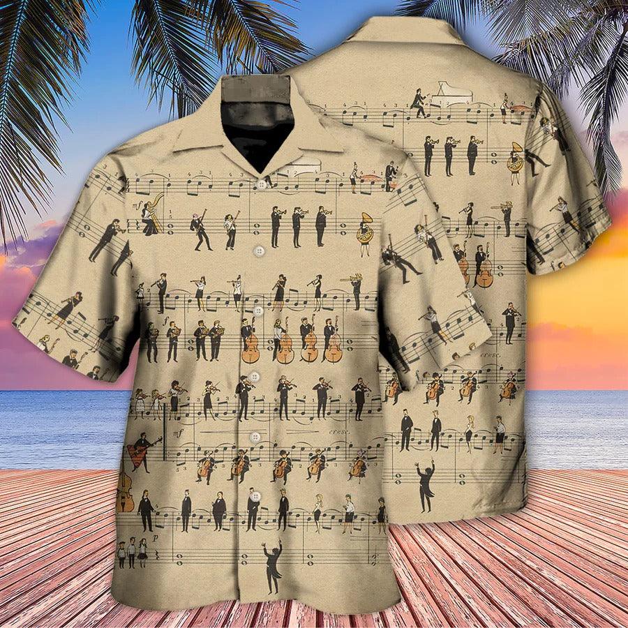 Music Hawaiian Shirt, Music Song Hawaiian Shirt, Music Note Retro Aloha Shirt For Men And Women - Perfect Gift For Music Lovers
