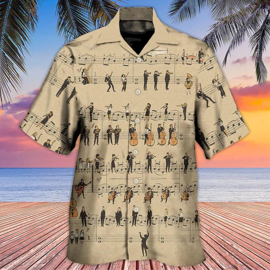 Music Hawaiian Shirt, Music Song Hawaiian Shirt, Music Note Retro Aloha Shirt For Men And Women - Perfect Gift For Music Lovers - Image 2