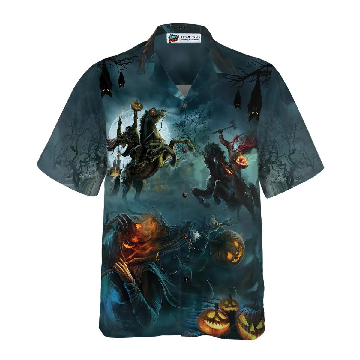 My Head Is Missing Hawaiian Shirt, Pumpkin Hawaiian Shirt, Horseman Hawaiian Shirt - Perfect Gift For Lover, Friend, Family - Image 5
