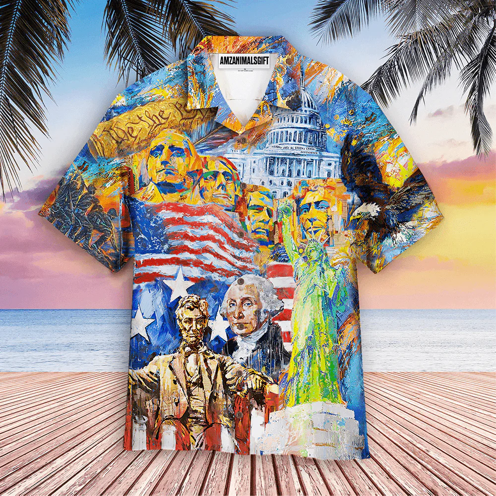 My Patriotic Heart Beats Independence Day Aloha Hawaiian Shirts For Men Women, American Flag Hawaiian Shirt, Gift For Summer, Friend, Patriot, Family - Image 2