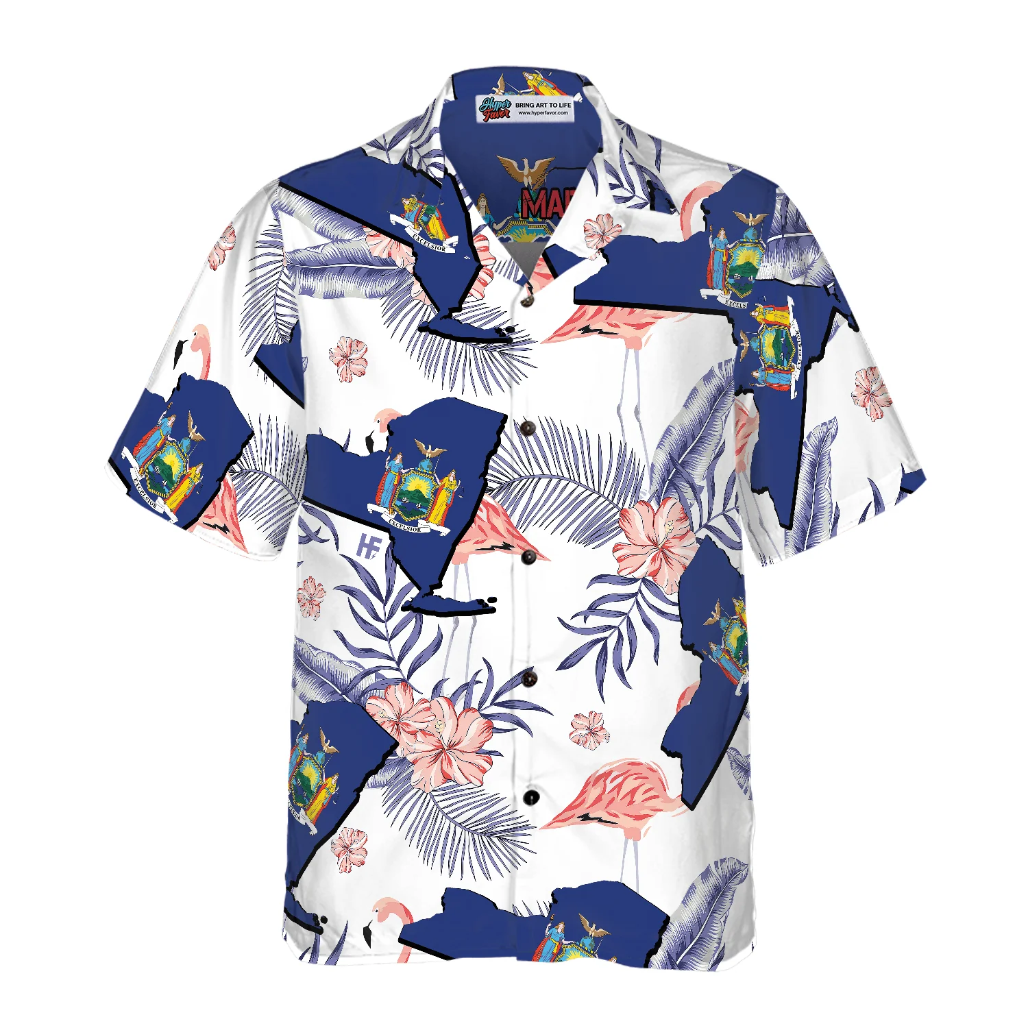 New York Made In Long Time Hawaiian Shirt, Colorful Tropical Summer Aloha Shirts For Men Women, Perfect Gift For Husband, Wife, Friend, Family - Image 3