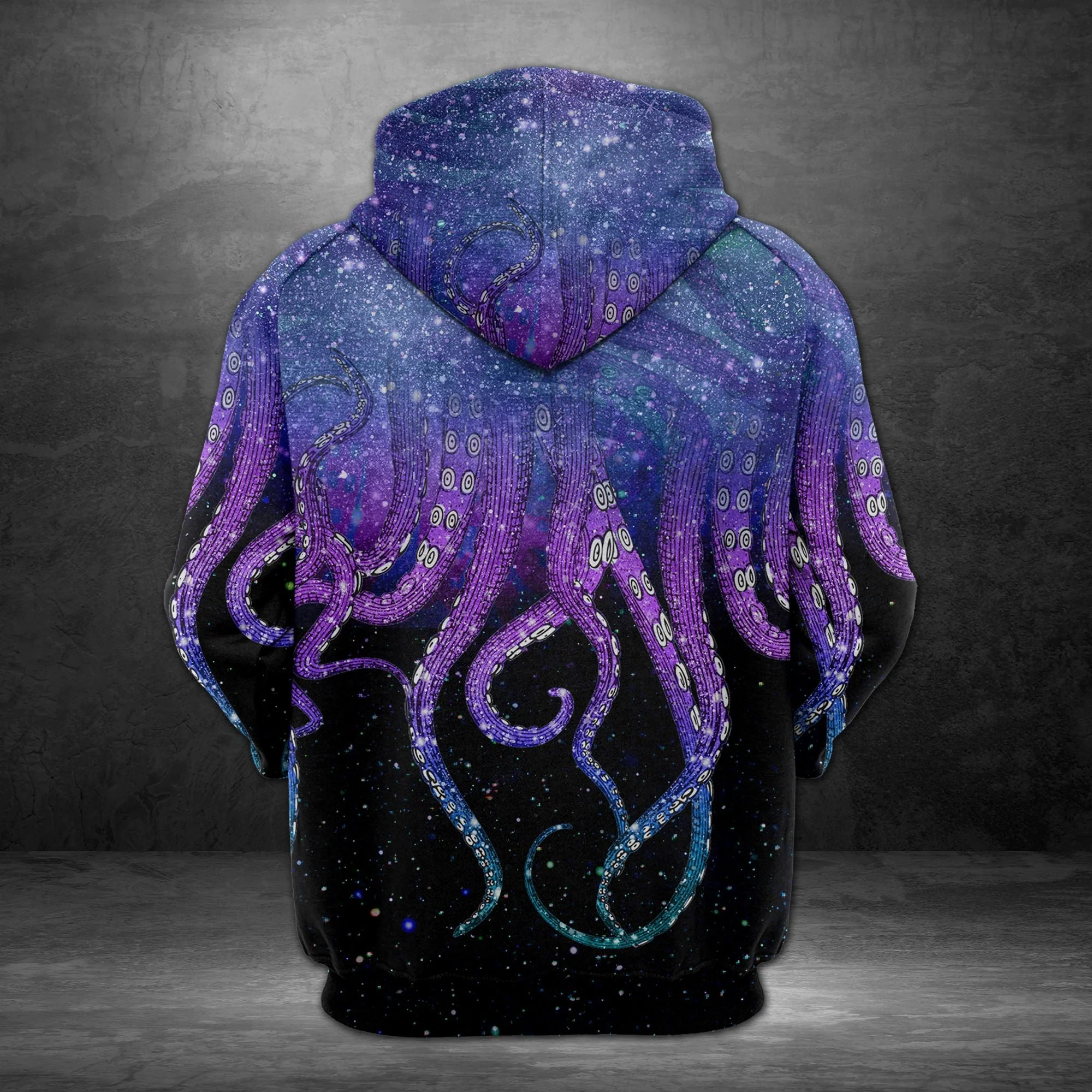 Octopus Galaxy Pullover Premium Hoodie, Perfect Outfit For Men And Women On Christmas New Year Autumn Winter - Image 2