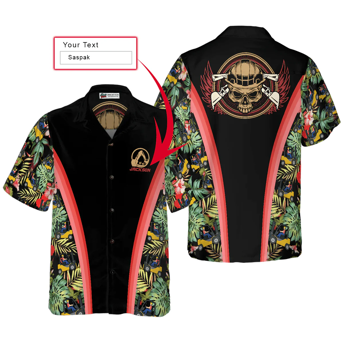 Operator Custom Name Hawaiian Shirt, Personalized Heavy Equipment Operator Tropical Aloha Shirt For Men - Perfect Gift For Operator, Friend, Family