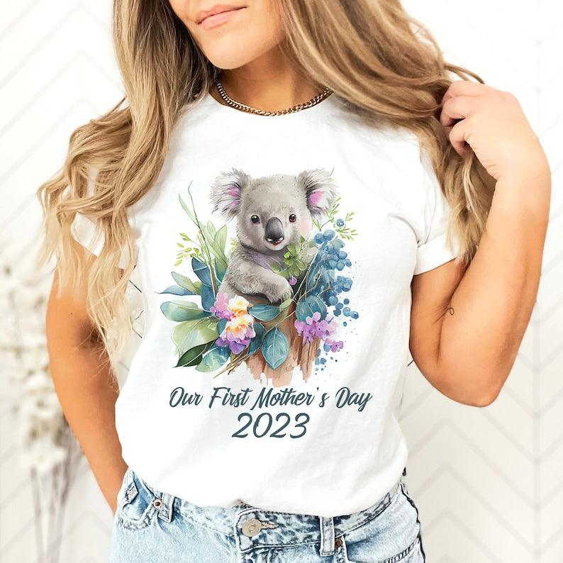 Our First Mother's Day Shirt, Mothers Day Matching Shirt, Mother's Day Mommy And Baby Outfit, Mother's Day Gift, Koala Baby Onesie - Image 2