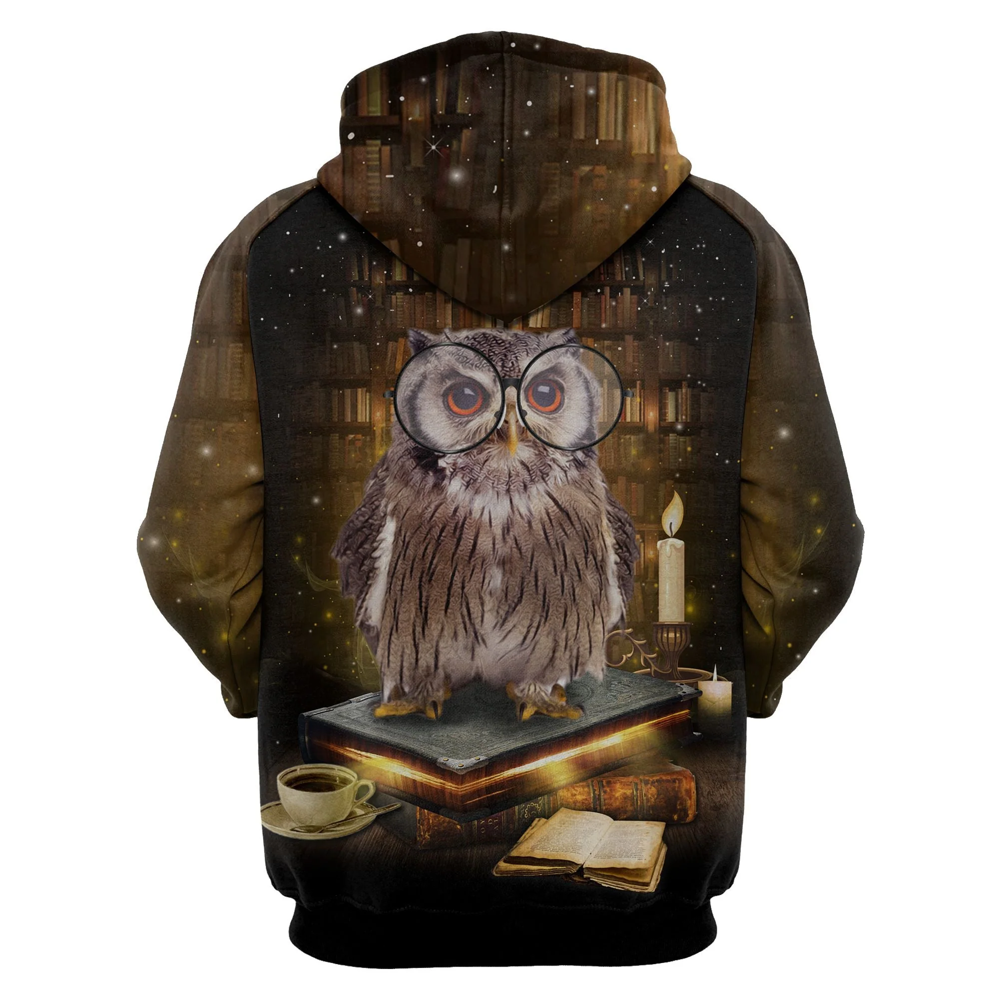 Owl And Book Pullover Premium Hoodie, Perfect Outfit For Men And Women On Christmas New Year Autumn Winter - Image 3