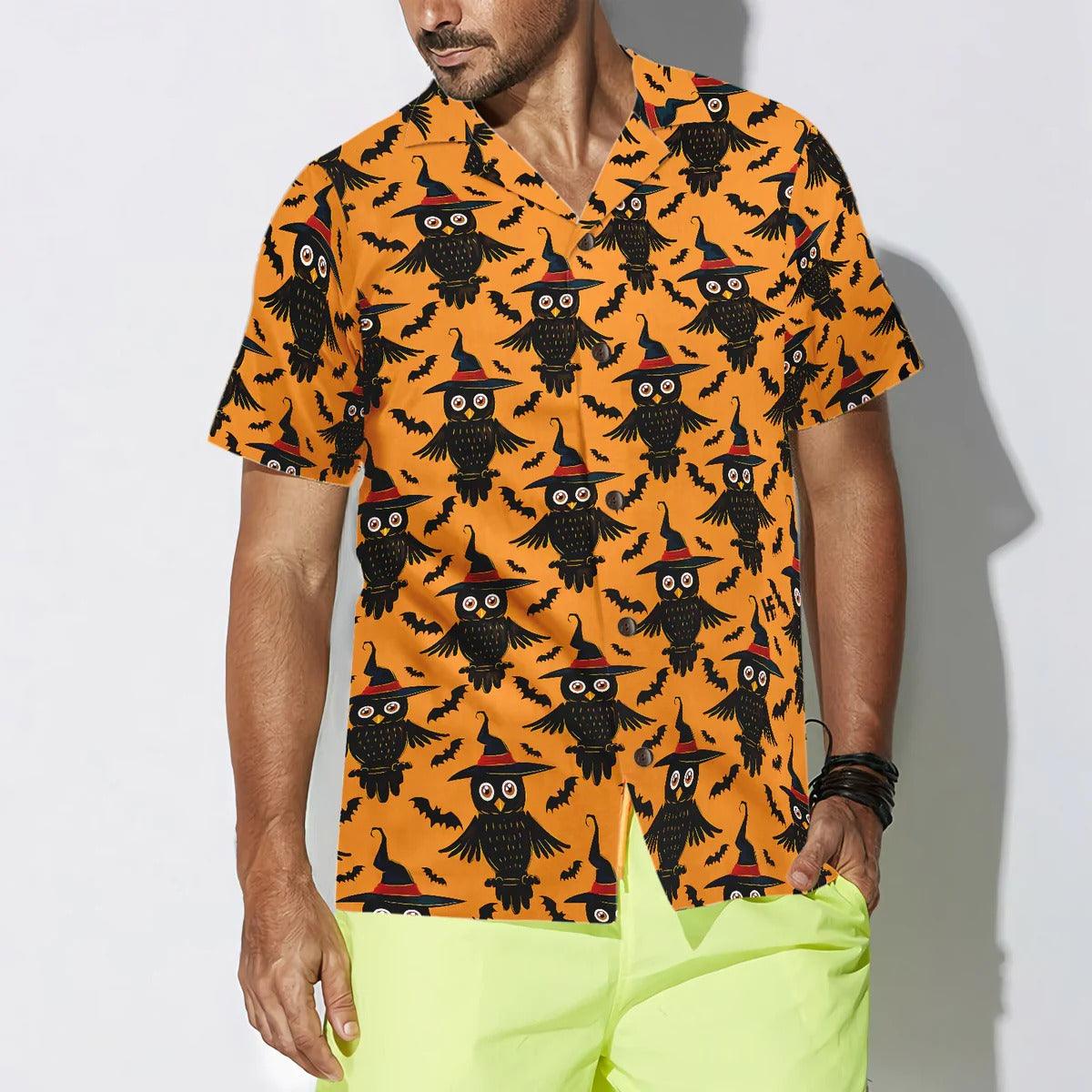 Owl Halloween Pattern Shirt For Men Hawaiian Shirt - Perfect Gift For Lover, Friend, Family - Image 5