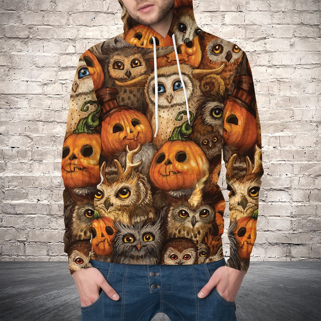 Owl Halloween Pullover Premium Hoodie, Perfect Outfit For Men And Women On Christmas New Year Autumn Winter - Image 2