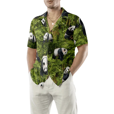 Panda Hawaiian Shirt, Panda Bamboo Tree Aloha Shirt For Men - Perfect Gift For Men, Husband, Boyfriend, Friend, Family - Image 5