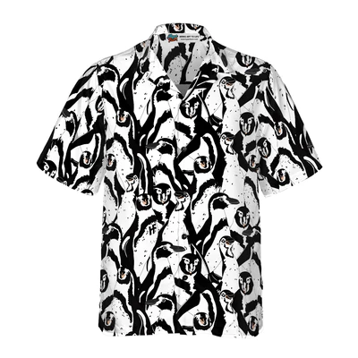 Penguin Aloha Hawaiian Shirt, Black And White Penguin Hawaiian Shirt, Funny Penguin Aloha Shirt For Men - Gift For Penguin Lovers, Friend, Family - Image 2