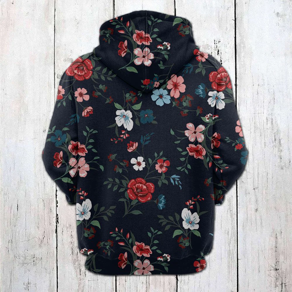 Penguin Tropical Floral Pullover Premium Hoodie, Perfect Outfit For Men And Women On Christmas New Year Autumn Winter - Image 3