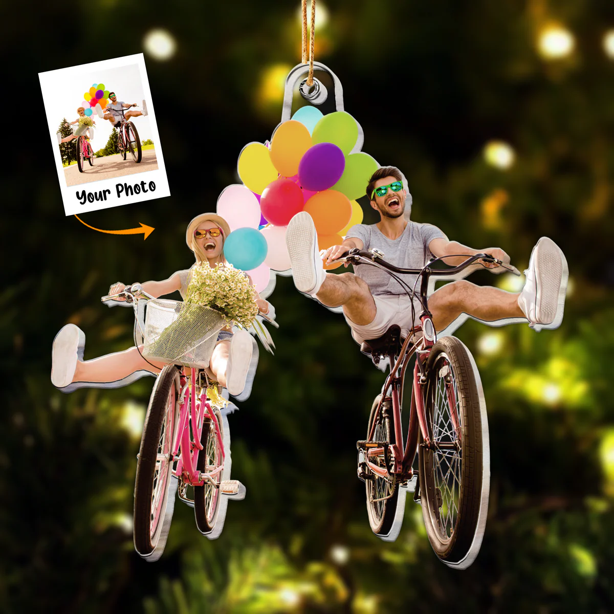 Personalized Acrylic Couple Photo Ornament, Funny Couple Photo Acrylic Ornament For Christmas, Best Ornament For Christmas, Couple - Image 3