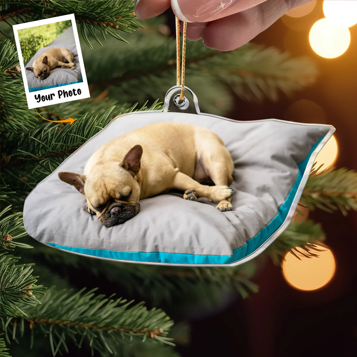 Personalized Acrylic Dog Photo Ornament, Custom Funny Dog Moment Acrylic Ornament For Christmas, Funny Dog Gift For Dog Lovers - Image 3