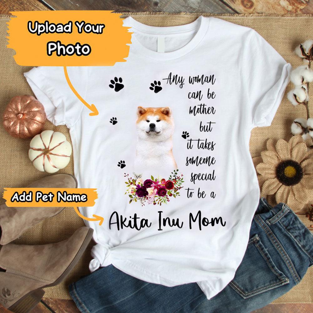Personalized Akita Inu Mom T Shirts, Happy Mother's Day From Akita Inu For Humans, Women's Akita Inu Gifts Akita Inu Cute Akita Inu Puppy T Shirts - Image 2