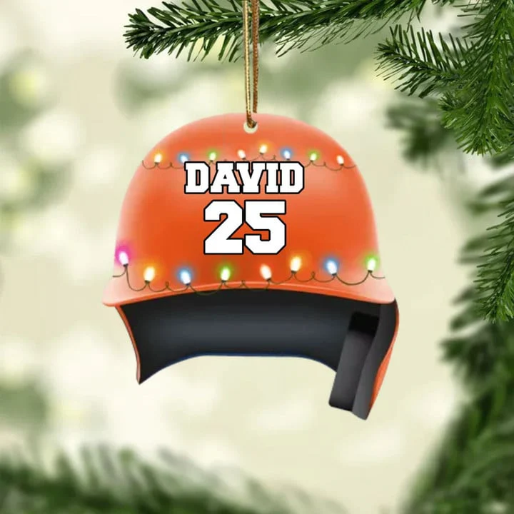 Personalized Baseball Helmet Acrylic Christmas Ornament, Custom Baseball Acrylic Ornament For Baseball Lovers - Image 10