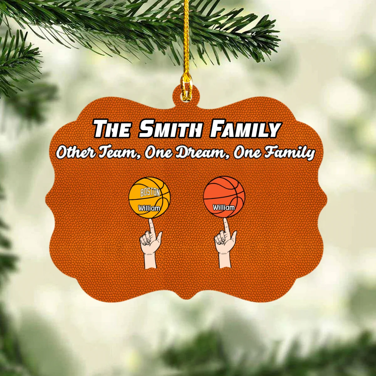 Personalized Basketball Family Acrylic Ornament Other Team One Dream One Family, Meaningful Ornament Gifts For Family - Image 3