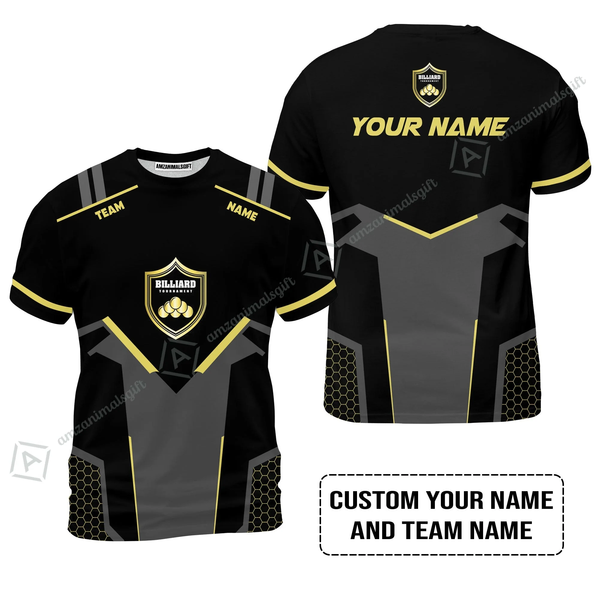 Personalized Billiards Hoodie, Golden Team Billiards Team Custom Shirt For Men Hoodie - Image 8