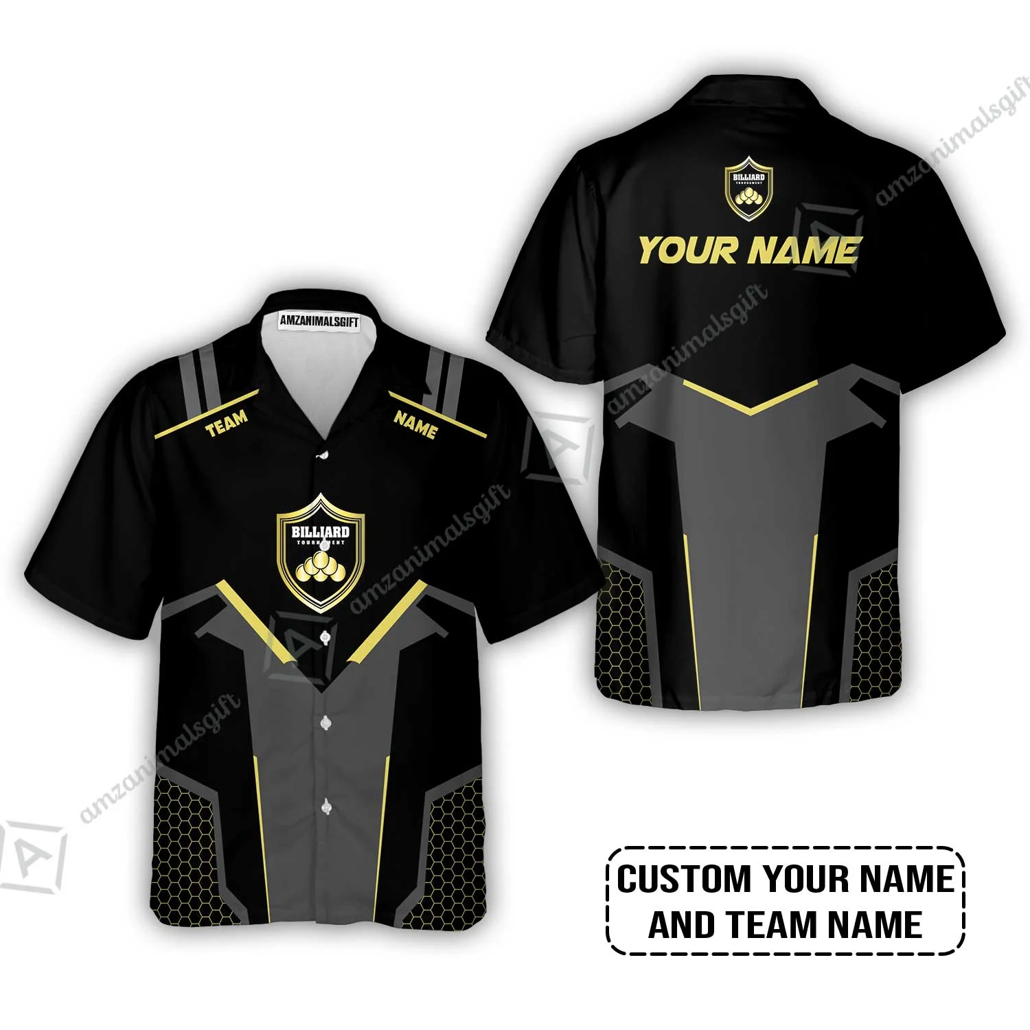 Personalized Billiards Long Polo Shirt, Golden Team Billiards Team Custom Shirt For Men - Image 7