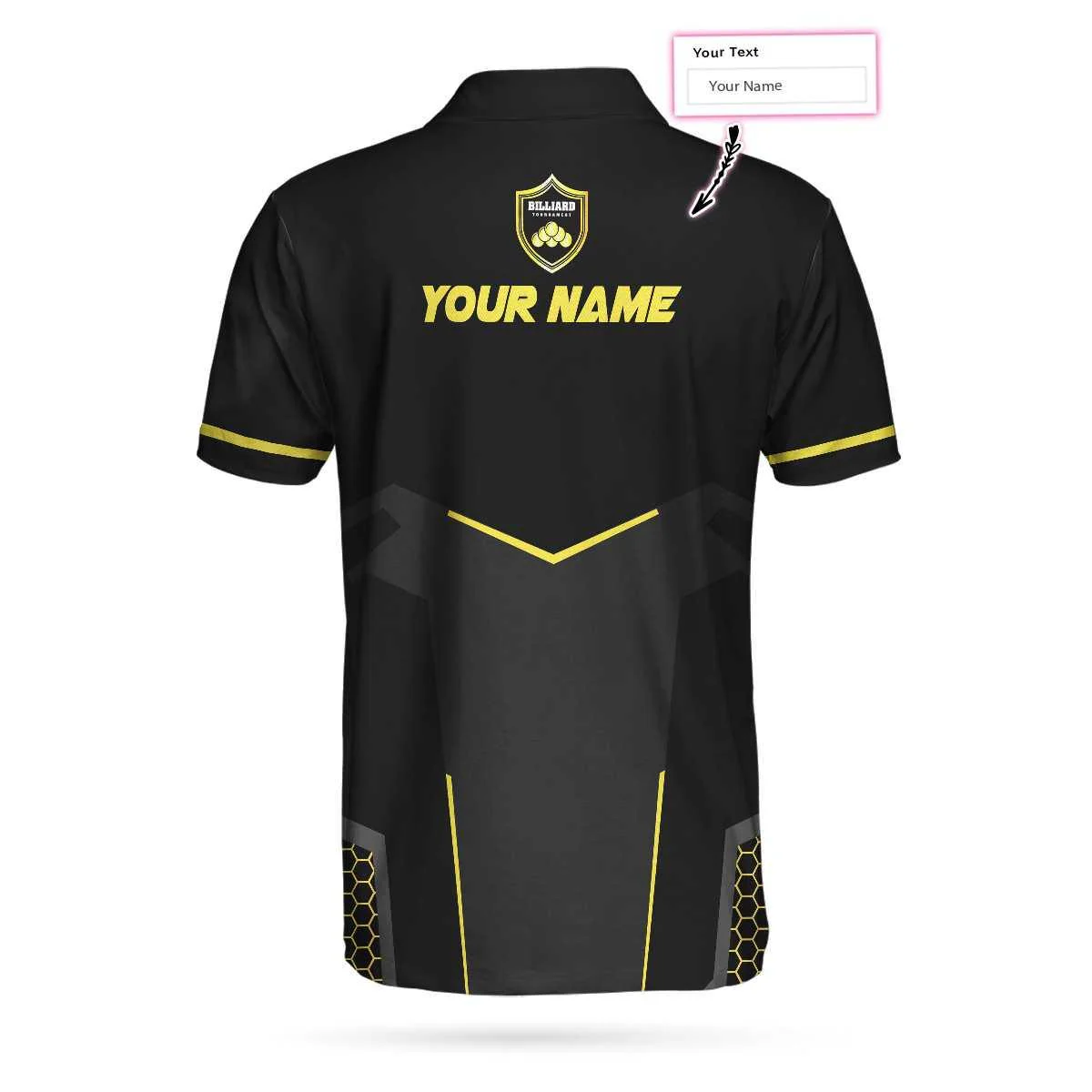 Personalized Billiards Men Polo Shirt, Golden Team Billiards Team Custom Shirt For Men, Best Custom Billiards Gift - Image 3
