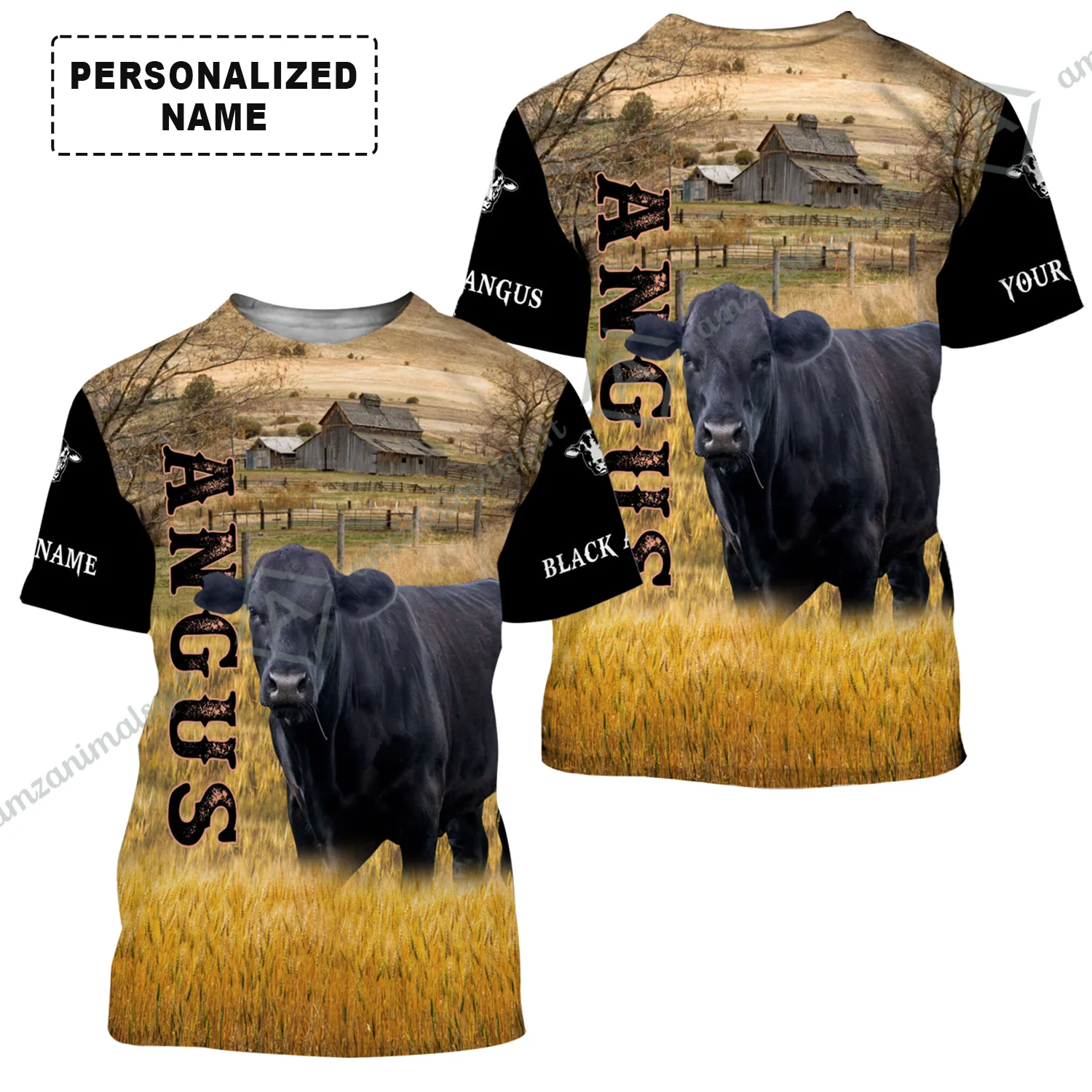Personalized Black Angus Cattle Hoodie, Angus Cattle On The Farm Hoodie For Friend, Family, Farmer, Black Angus Lovers - Image 2