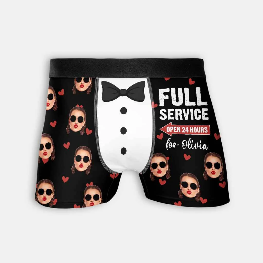 Personalized Boxers, Custom Face Underwear - Customized Full Service Open 24 Hours Boxer - Best Valentine Gift For Men From Lover - Image 2