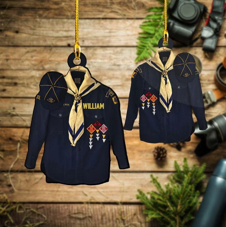 Personalized Boy Scouts Of America Ornament Christmas Custom Shape Acrylic - Image 3