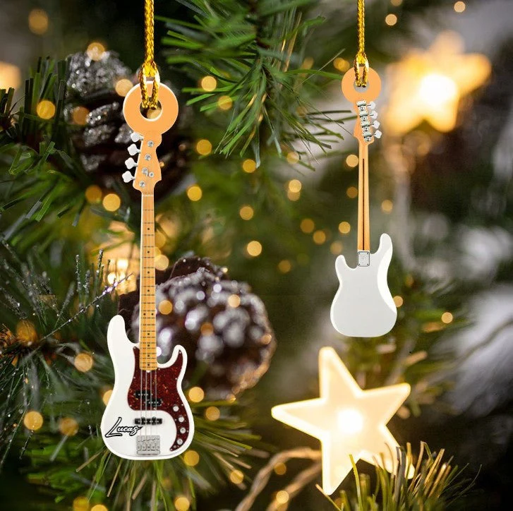 Personalized Classic Guitar Custom Name Christmas Acrylic Keychain Custom Shape For Guitar Players - Image 13