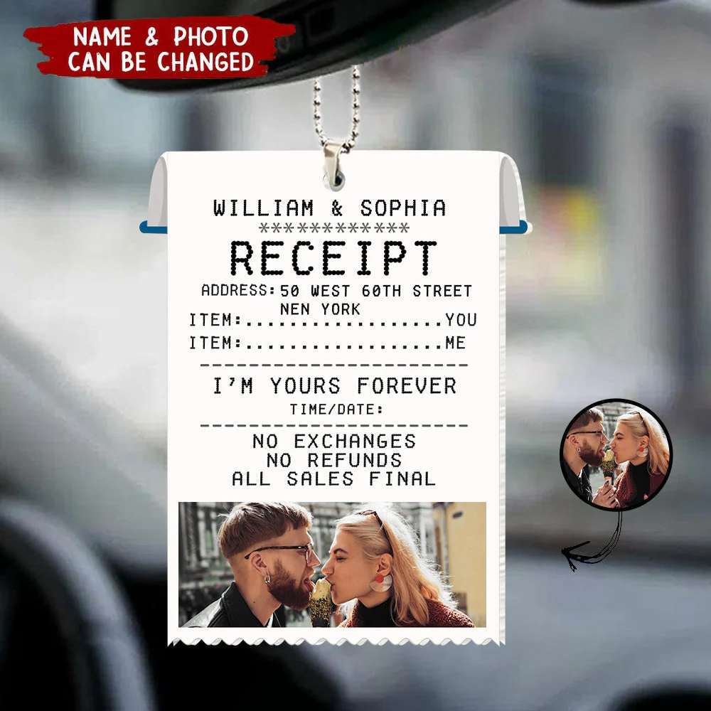 Personalized Couple Acrylic Keychain - Funny Couple Custom Photo Receipt Acrylic Keychain - Perfect Valentine Gift For Couple - Image 3