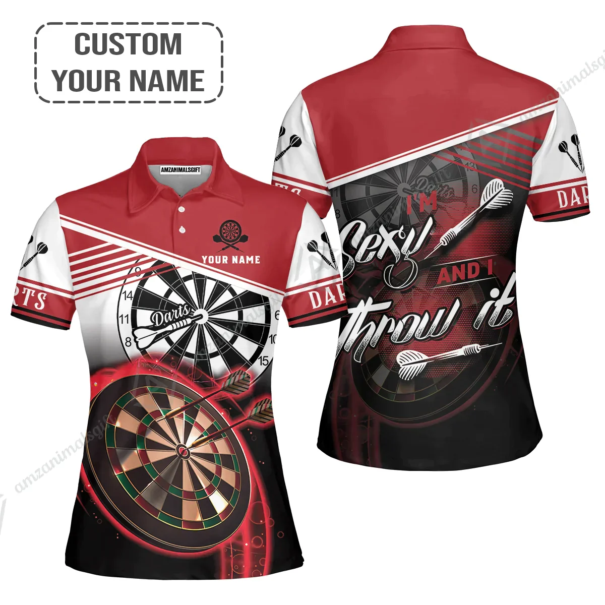 Personalized Darts Hoodie, Darts Red Color Customized Hoodie I'm Sexy And I Throw It, Outfits For Darts Players, Darts Team - Image 5
