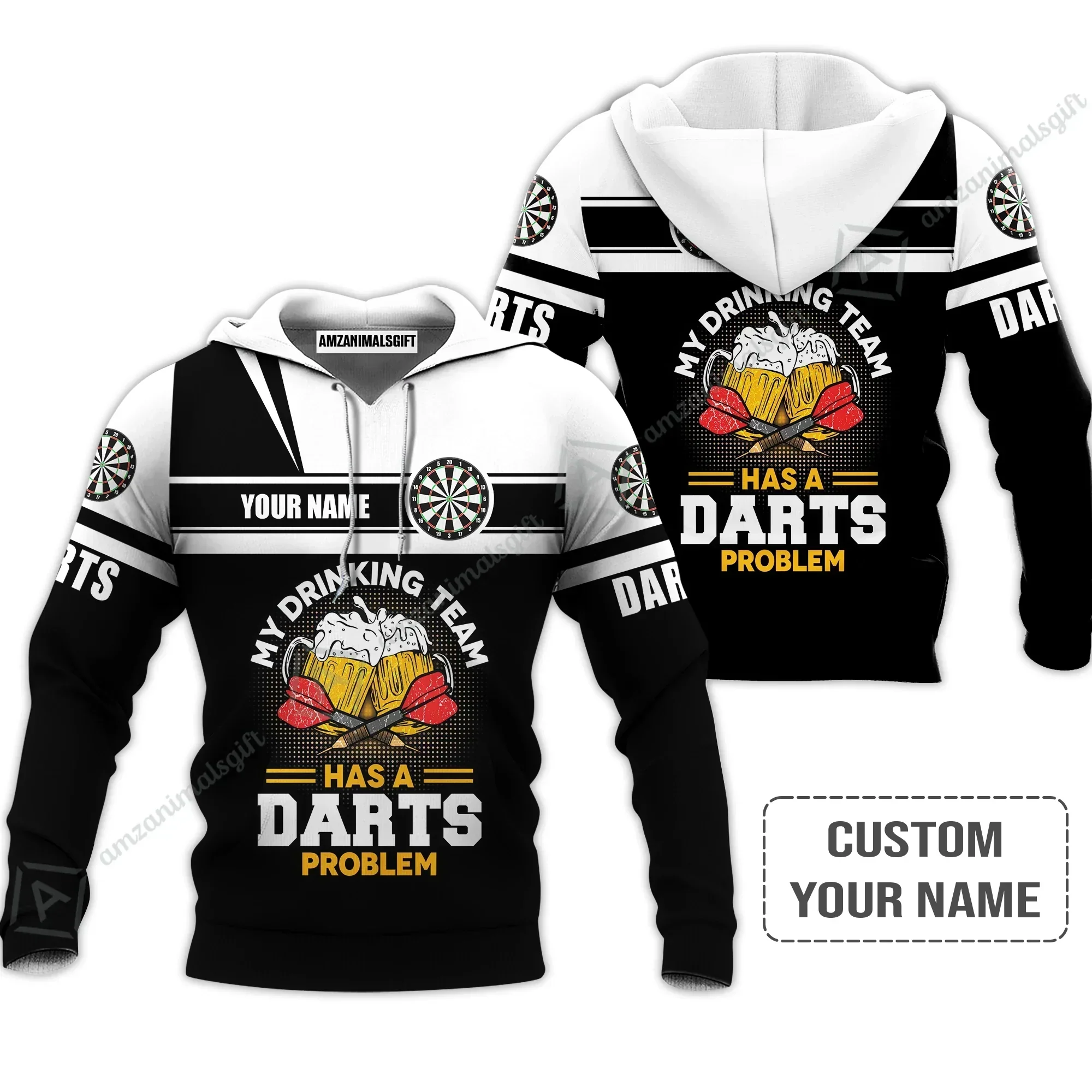 Personalized Darts Long Polo Shirt, My Drinking Team Has Darts Problem Shirt For Men And Women, Perfect Outfit For Darts Lovers, Darts Players - Image 6