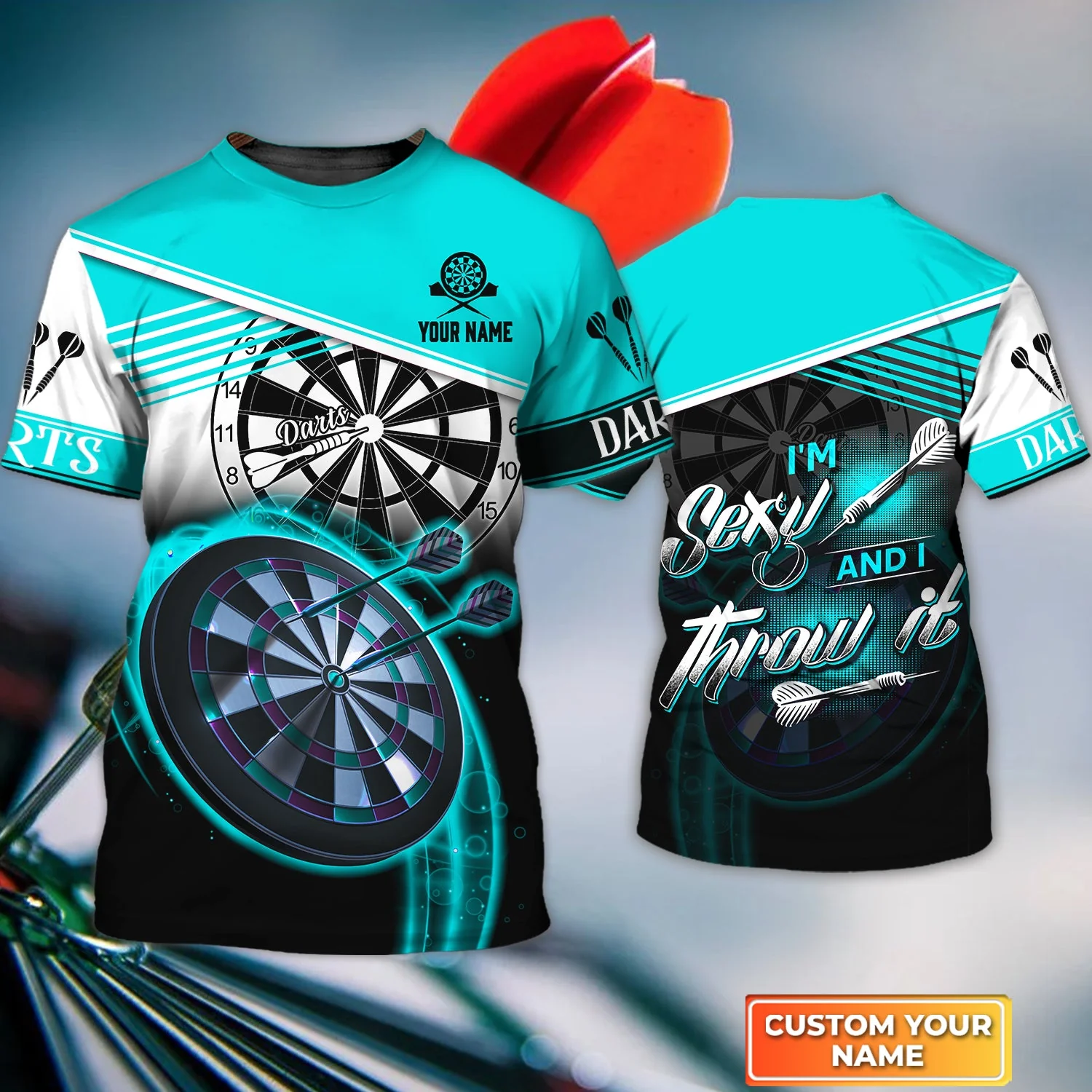 Personalized Darts Polo Shirt - Custom Name I'm Sexy And I Throw It Polo Shirt - Polo Shirt For Darts Team, Darts Lover - Image 6