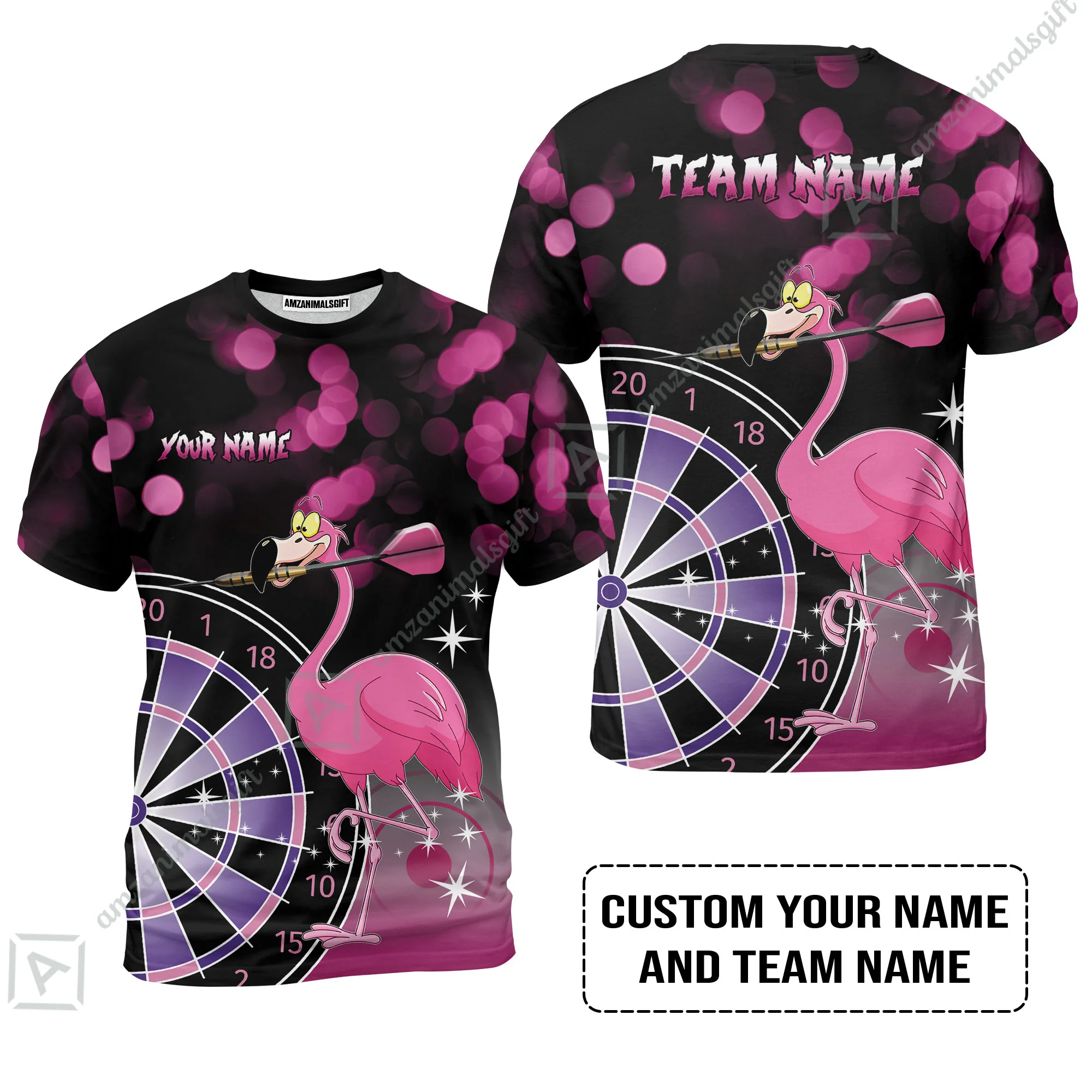 Personalized Darts Polo Shirt, Darts And Flamingo Customized Polo Shirt, Perfect Outfits For Darts Players, Darts Team - Image 5