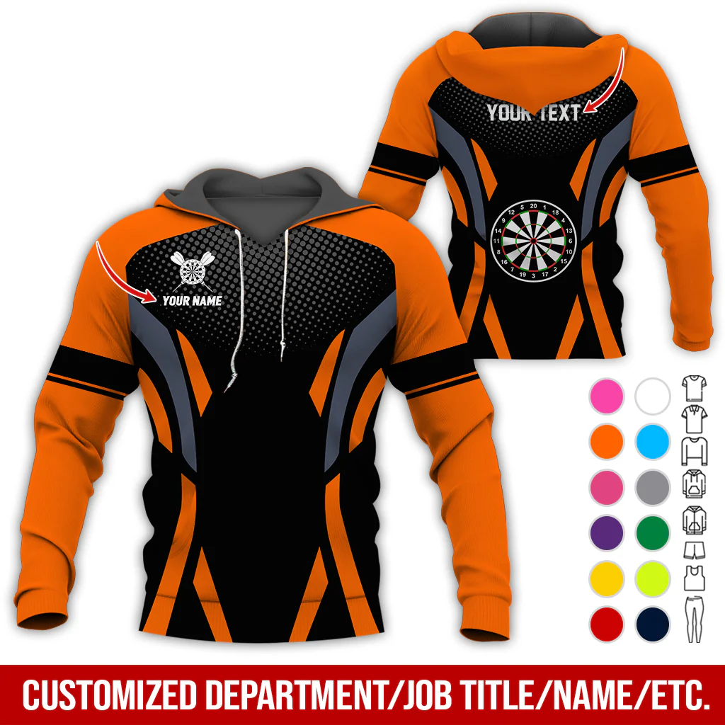 Personalized Darts Premium Hoodie, Custom Name & Text Darts Hoodie Gift For Darts Lovers, Friend, Family - Image 10