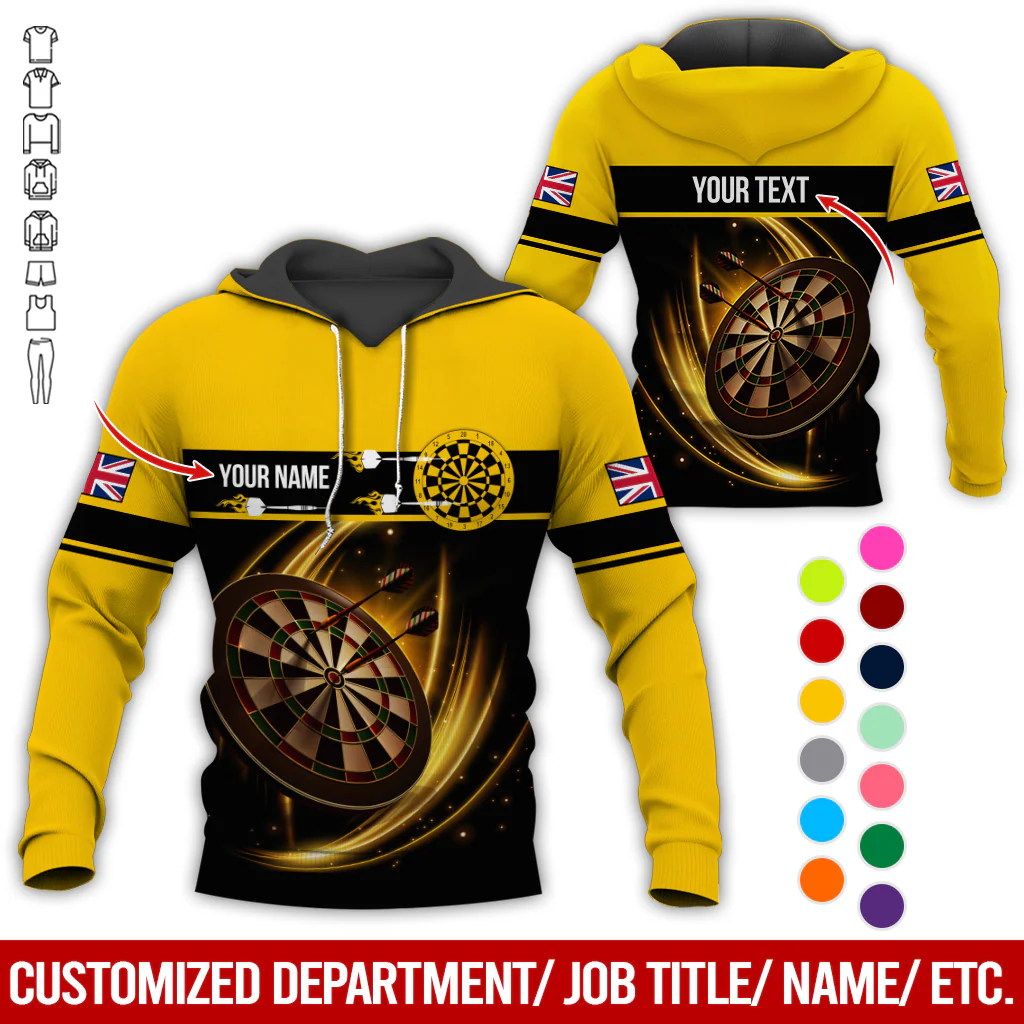 Personalized Darts Premium Hoodie, Custom National Flag Hoodie For Men & Women, Perfect Gift For Darts Lovers, Friend, Family - Image 5