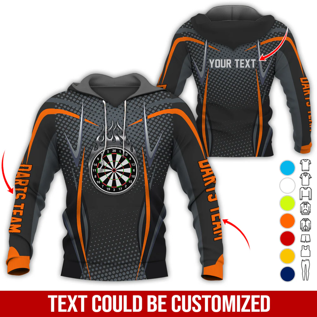 Personalized Darts Premium Hoodie, Dartboards & Black Flame Hoodie For Men & Women, Perfect Gift For Darts Lovers, Darts Player - Image 7